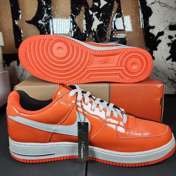 2006 Nike Air Force 1 AF1 Halloween Split Rare Orange Black Size 14 313641-011 main image 6